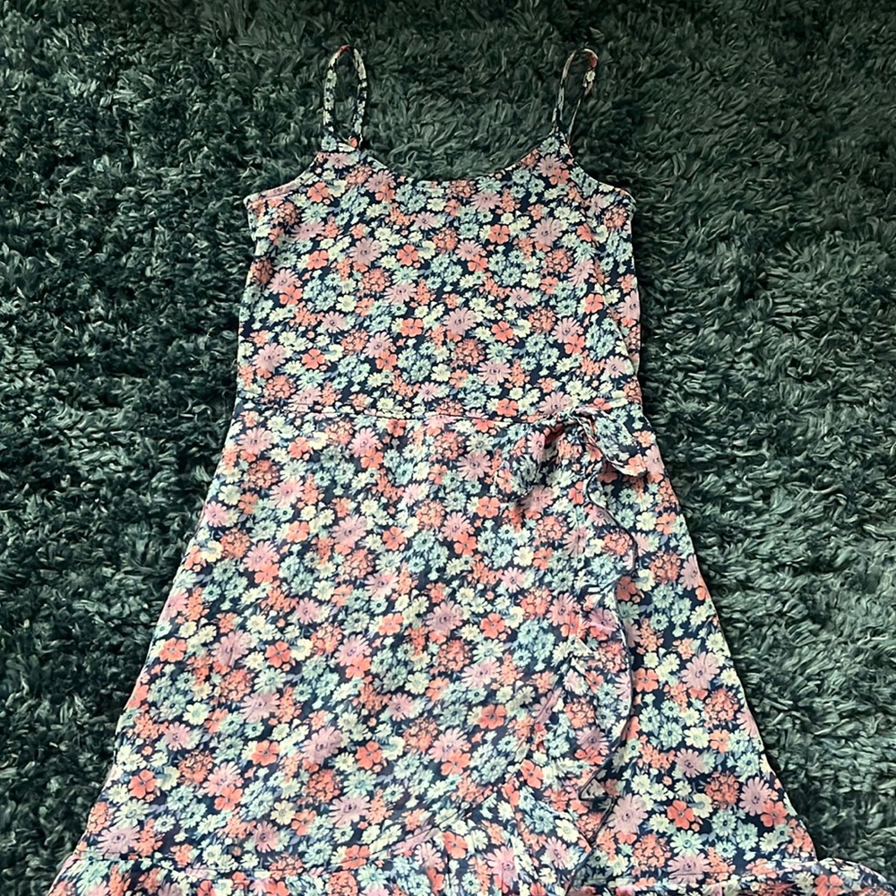 blue,pink, and purple sundress